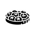 steamed buns chinese cuisine glyph icon vector illustration