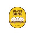 Steamed buns logo template Royalty Free Stock Photo