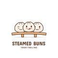 Steamed buns logo template Royalty Free Stock Photo