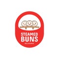 Steamed buns logo template Royalty Free Stock Photo