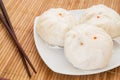 Steamed buns on plate, Chinese food