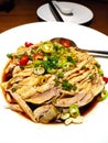 Steamed Chicken with Chili Sauce