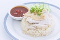 Steamed chicken with rice