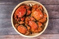 Steamed chinese mitten crab, shanghai hairy crab