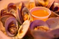 Steamed clams with butter