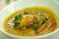 Steamed crab in yellow curry Royalty Free Stock Photo