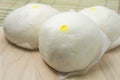 Steamed Creamy Custard Bun Royalty Free Stock Photo