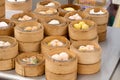 Steamed Dim Sum in Bamboo Trays