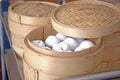 Steamed dumpling in Steamer Royalty Free Stock Photo