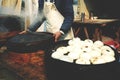 Steamed Dumplings Asian Culture Street Food Concept