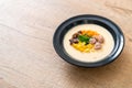 steamed egg with mince pork and vegetable Royalty Free Stock Photo