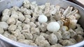 Steamed fish siomay or dumplings, traditional Indonesian street