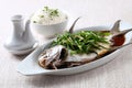 Steamed fish with soy sauce