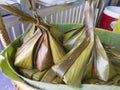 Steamed Flour with sweet coconut Filling / Thai dessert food