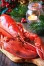 Steamed lobster for Christmas