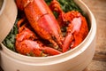 Steamed lobster