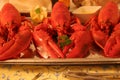 Steamed Maine lobsters Royalty Free Stock Photo
