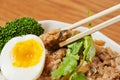 Steamed meat and egg Royalty Free Stock Photo