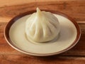 Steamed Modak, made from rice flour and coconut jaggery filling. Modak is a traditional Indian sweet made during Ganesh Utsav and
