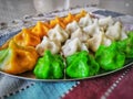 Steamed Modak. Modak is a traditional Indian sweet made during Ganesh Utsav and also offered to lord Ganesha. Royalty Free Stock Photo