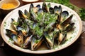 steamed mussels in white wine and garlic sauce