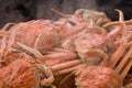 Steamed red king crab for meal on the table in restaurant