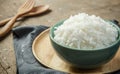 Steamed rice close-up - soft focus