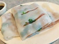 Steamed rice rolls