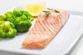 Steamed salmon