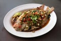 Steamed sea bass with lemon