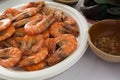 Steamed shrimp with salt