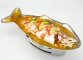 Steamed snapper fish with lemon