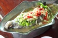 Steamed snapper fish