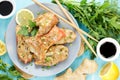 Steamed snapper pacific ocean perch, sea bass, ruby perch with