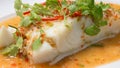 Steamed snow fish with spicy sauce
