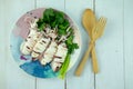 Steamed squids or Octopus on dish Royalty Free Stock Photo
