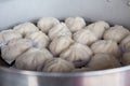 Steamed stuff bun or salapao. Royalty Free Stock Photo