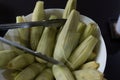 Steamed sweet corn or boiled corn in Thaisnack
