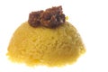 Steamed Tumeric Glutinous Rice with Beef