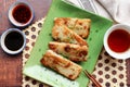 Turnip cake in Chinese called Lo Bak Go - Chinese food on the wooden background Royalty Free Stock Photo