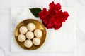 Steamed or ukdiche Modak. Offered to Lord Ganesha during Ganpati festival in India.