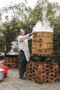 Steamed vegetable in agritainment,chengdu,china Royalty Free Stock Photo