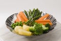 Steamed vegetables.