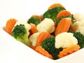 Steamed vegetables, isolated, close up Royalty Free Stock Photo