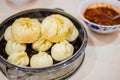 Steamer with differently sized Chinese baozi