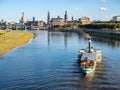 Steamer on the Elbe with Dresden skyline