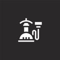 steamer icon. Filled steamer icon for website design and mobile, app development. steamer icon from filled laundry collection