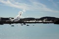 Blue Lagoon Grindavik BlÃÂ¡a LÃÂ³niÃÂ° - blue color comes from silicates reflecting light, Iceland Royalty Free Stock Photo