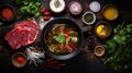 Steaming bowl of Pho Bo