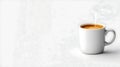 steaming coffee cup sits elegantly against soft background, inviting warmth and comfort Royalty Free Stock Photo